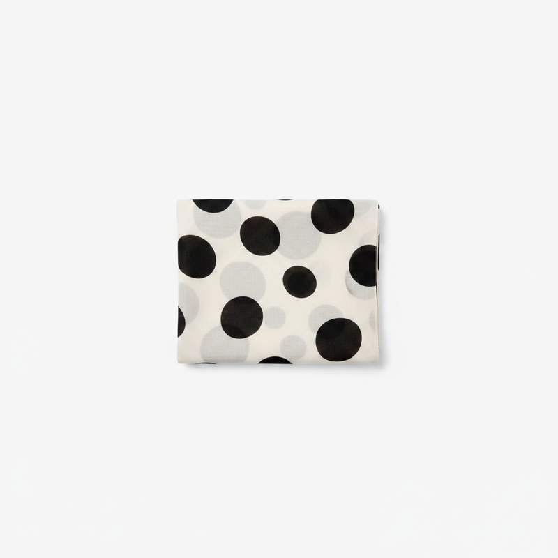 Mango ecru spots print fluid scarf on white background