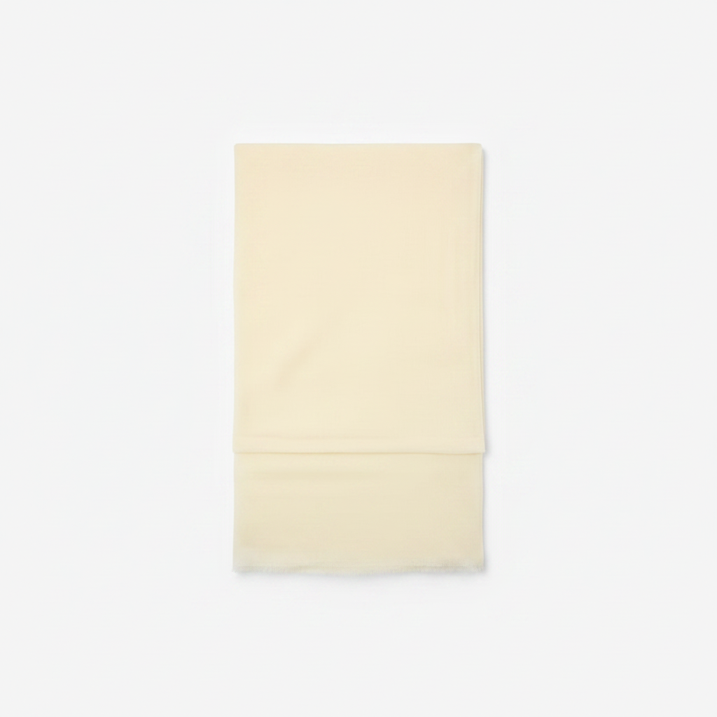 Mango vanilla cream cotton scarf on white background