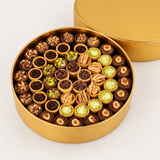 Mini Bitifur assorted chocolates in a round gold box