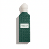 Emerald Soul Diamond emerald green geometric perfume bottle with white label and rounded white cap