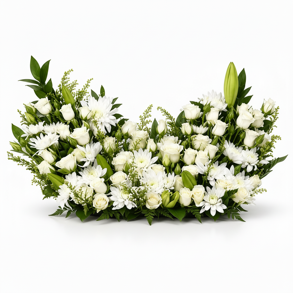 Fresh white flowers bouquet by Flowrista UAE — luxury floral gift