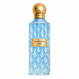 Blue Diamond Aqua 150 ml pale blue textured perfume bottle with round gold cap