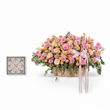 Mango Ecru Floral Scarf with Eternal Spring Basket