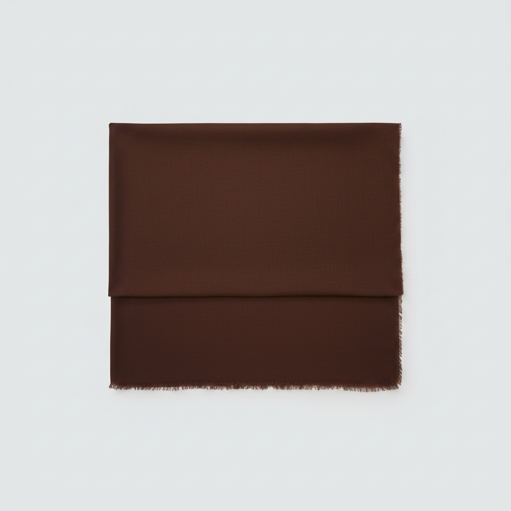 Mango Frayed Edge Linen Scarf Chocolate