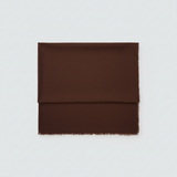 Mango Frayed Edge Linen Scarf Chocolate