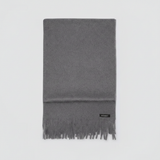 Mango Fringed Edge Scarf Dark Heather Grey