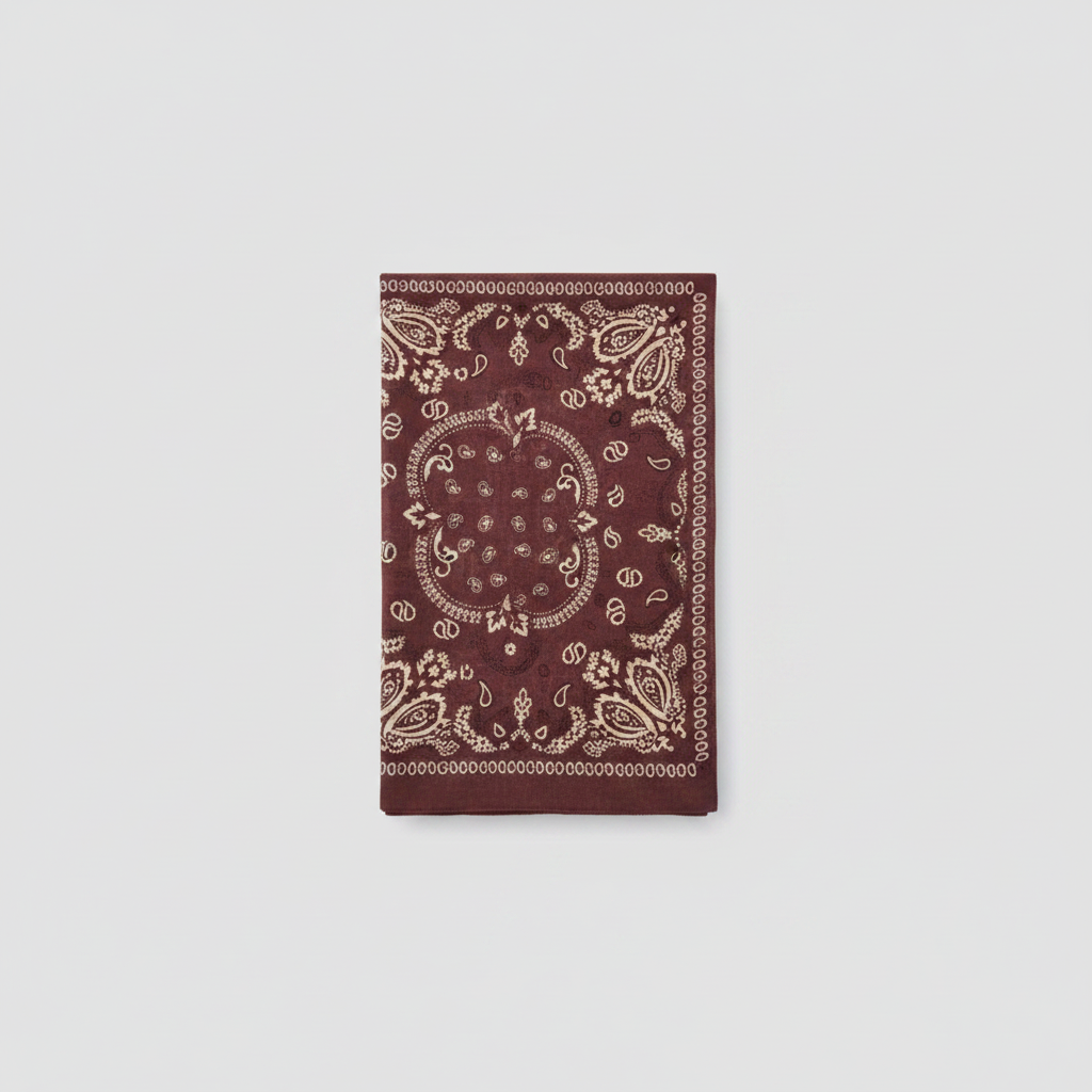 Mango Paisley Print Scarf Chocolate