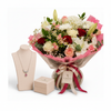 Mixed Bouquet + Necklace + Ring Box - Full Scene No Crop
