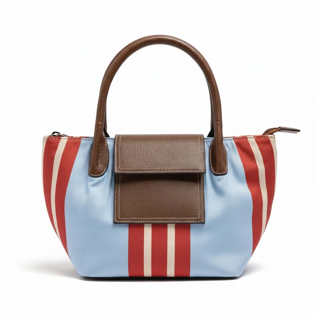 Parfois Blue Striped Tote Only