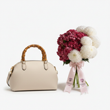 Parfois Bowling Bag with Flowrista Hydrangea Bouquet