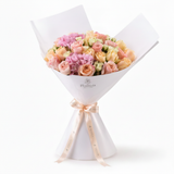 Pastel Roses Bouquet - Flowrista Branded