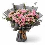 Pink Roses Bouquet Only - White Background