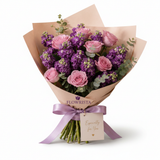 Purple & Pink Bouquet - Flowrista Brand on Wrap