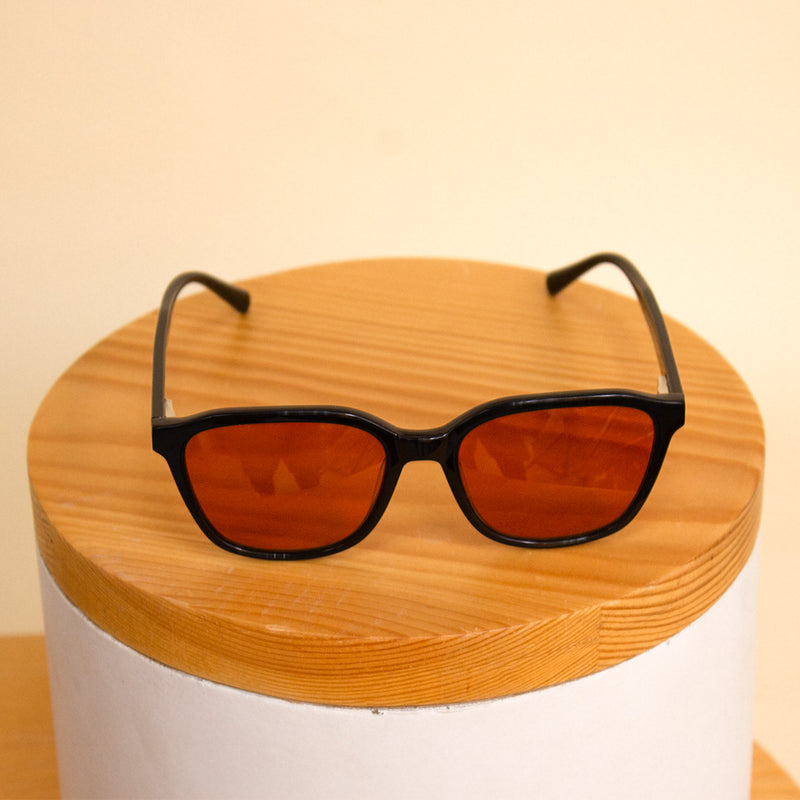 Sedrak Black Sunglasses with Orange Lenses – Summer Collection
