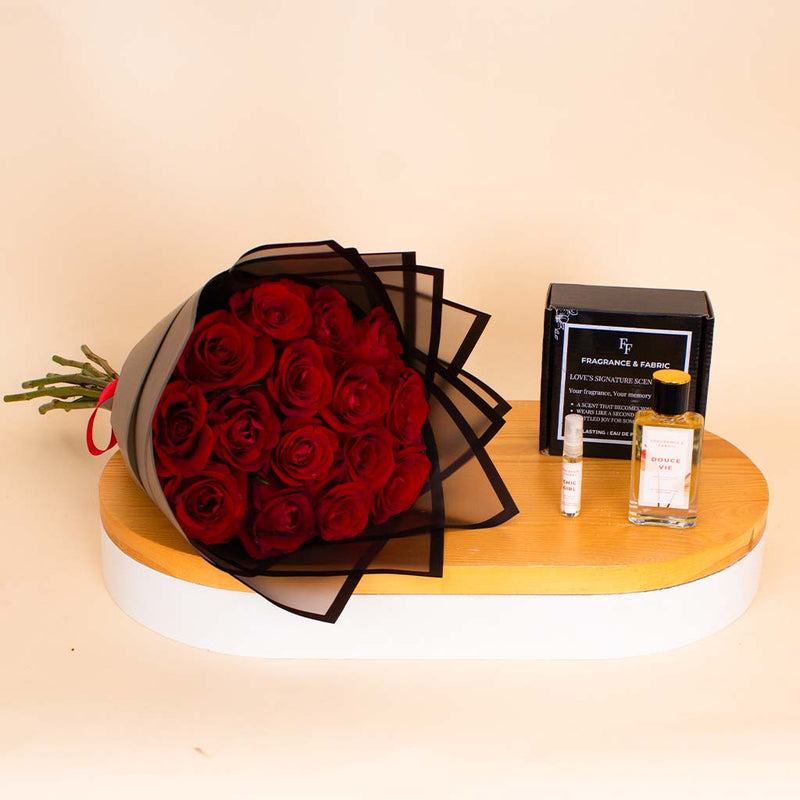 Fragrance & Fabric Douce Vie & Red Roses Bouquet