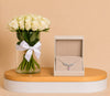 Silvara Angel Wings Necklace & White Roses Vase