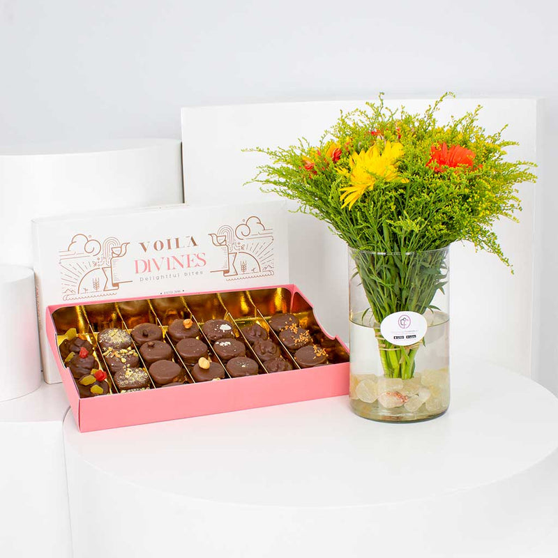 Voila Sable Chocolate Box and Happy Scents Vase