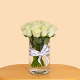 Bubblzz Clutch & White Roses Vase