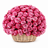 Mango Geometric Printed Foulard with Flowrista 100 Purple Roses Basket