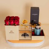 Lazaro Z1 Car Scent Diffuser Cyan and 9 roses and Golden Flower