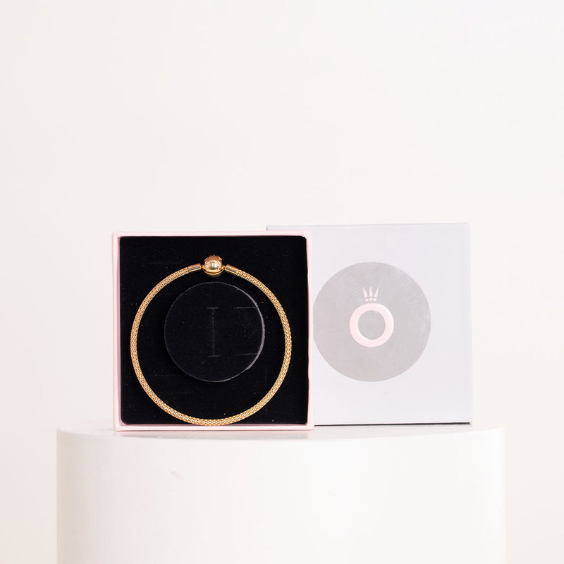Pandora Moments 14k Rose Gold-Plated Mesh Bracelet