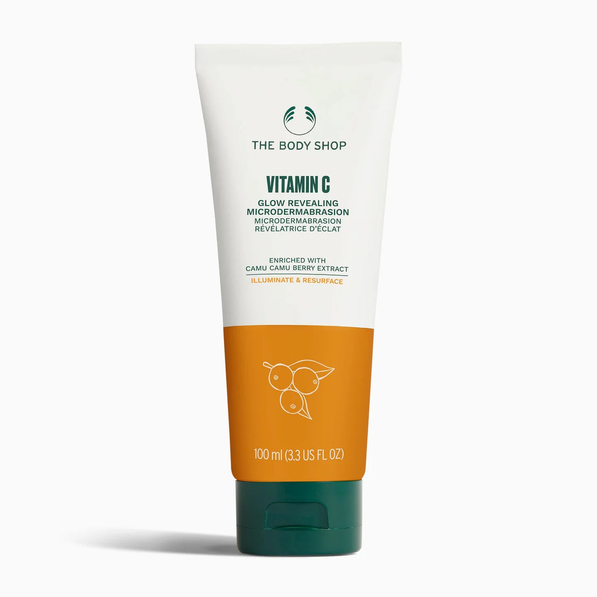 Tube of The Body Shop Vitamin C product on a white background
