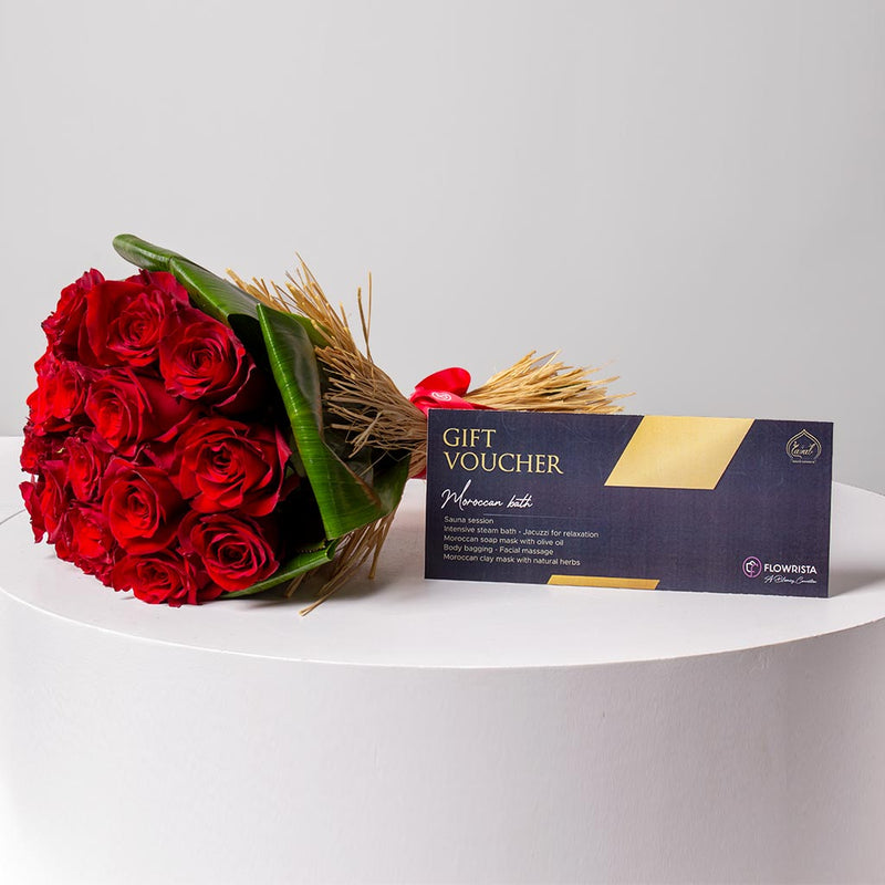 The Perfect Romantic Gift: Roses & a Ghazal Spa Voucher