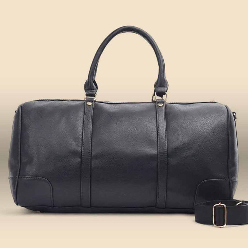 Pavo Duffle Bag Leather - Black