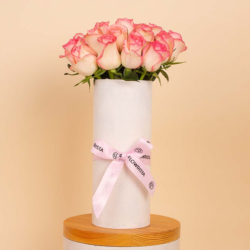 Pink Signature Vase - 20 Stems