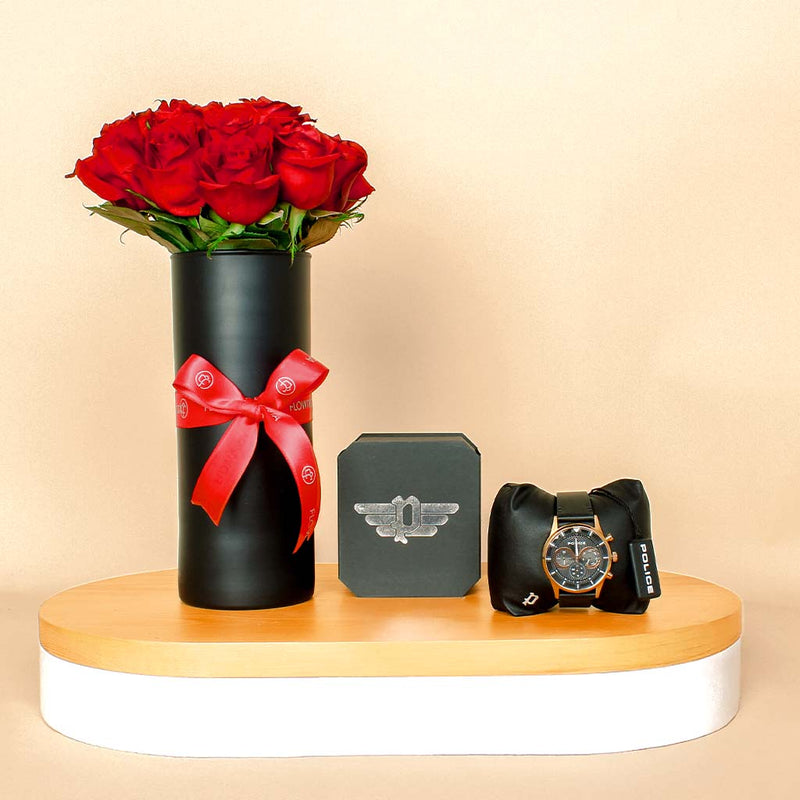 Police Driver Watch | Red Love Vase