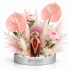 Asser Perfume with Pink Anthurium & Peony Arrangement (Artificial Flowers)