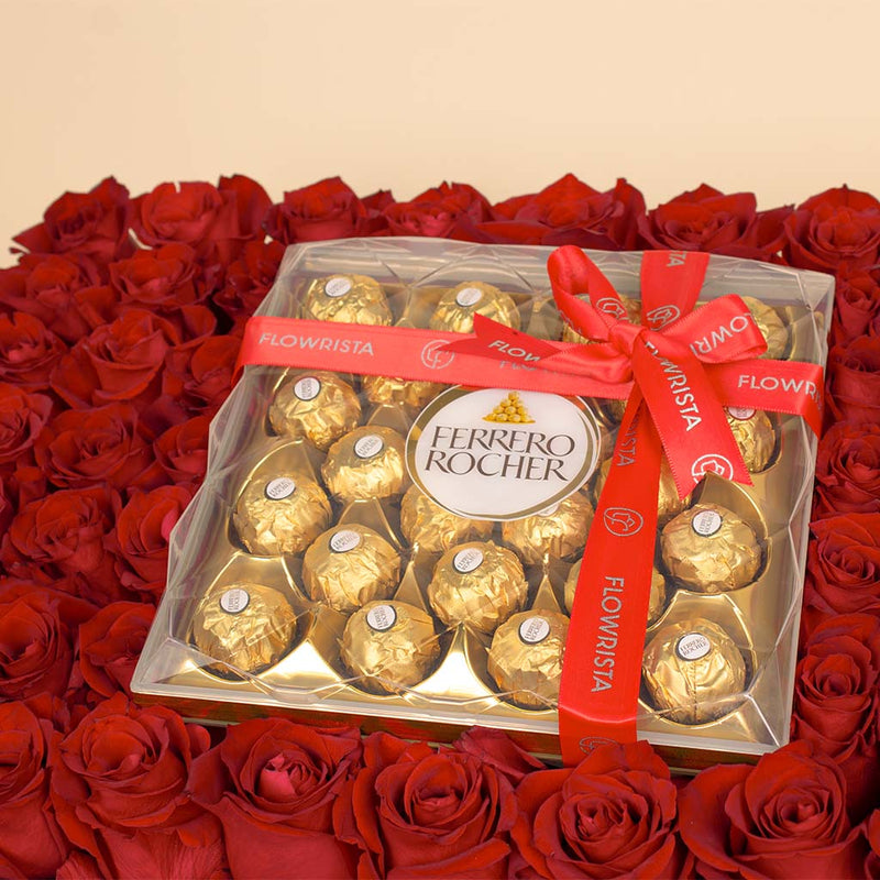 Heartfelt Roses And Ferrero Bliss | 47 Red Roses