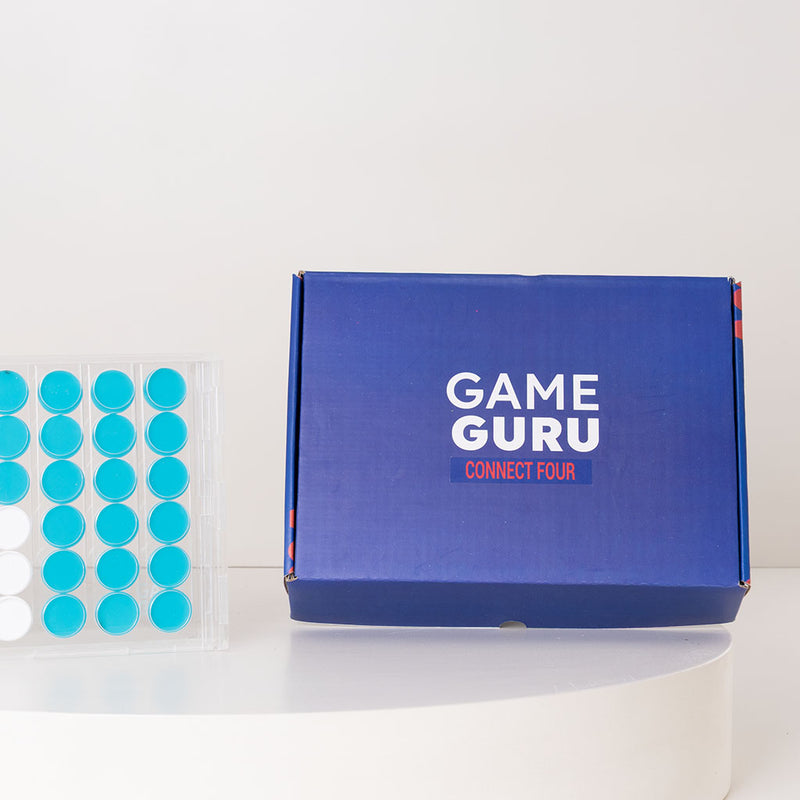 Game Guru Acrylic Connect Four Turquoise & White