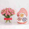 Patchi Tin Box 245g & Pink Baby Roses Vase