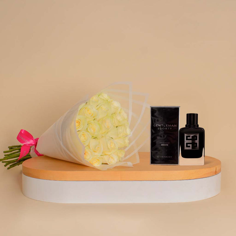 Gentleman Extreme |White Rose Bouquet