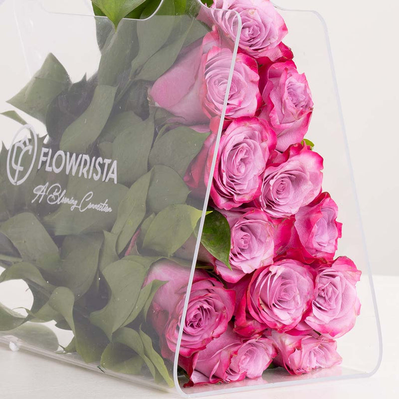 12 Purple Roses Bag with Patchi 1kg