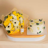 Voila Lemon Berry Cake, Flower Bouquet & Nuit Perfume Set