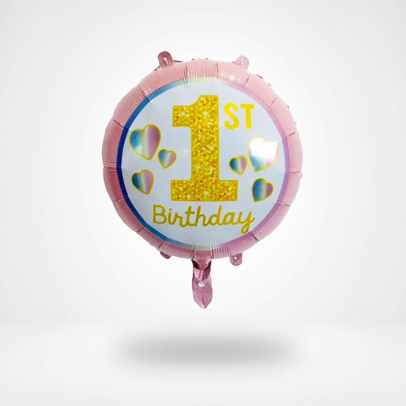 Girl 1st Birthday Balloon