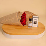 Areej Rose Oud with 15 Red Roses Bouquet