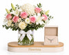 Silvara Angel Wings Necklace & Pink Roses Lily Vase