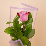 Single Purple Rose Bouquet