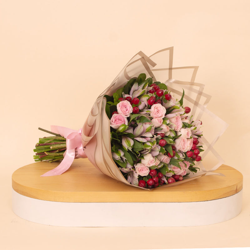 Flowrista | Pink Alstroemeria & Baby Rose Bouquet