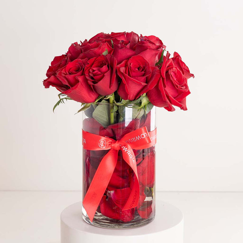 Passionelle Chocolate and Ellie Mug and Candle and Red Roses Bundle