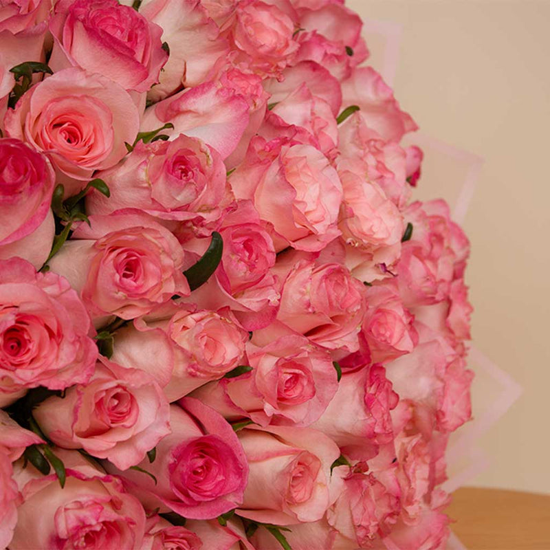 Flowrista | 50 Pink Roses Hand Bouquet