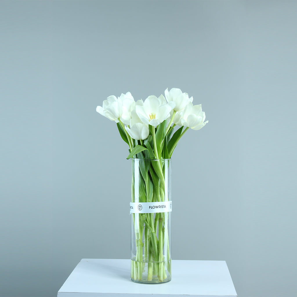Snow White Tulip Vase