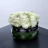 White Roses Vase