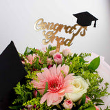 Graduation Bouquet with White Roses & Gerbera