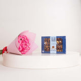 Zadna Mixed Dates and Nuts & Pink Roses Bouquet