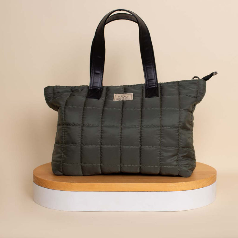Pavo Tote Bag Handbag - Olive Green