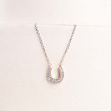 Markiz Platinum-Plated Zircon Pendant Necklace